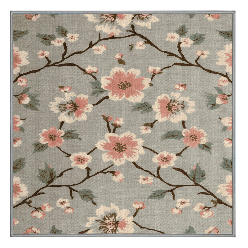  Tapis lavable Apple Blossoms Farm, Carré 3 pi