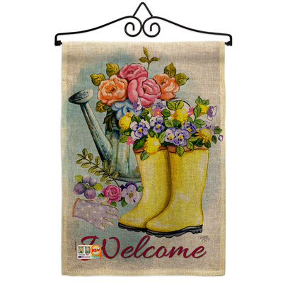 Double Sided 13'' H x 13'' W Polyester Flag Set