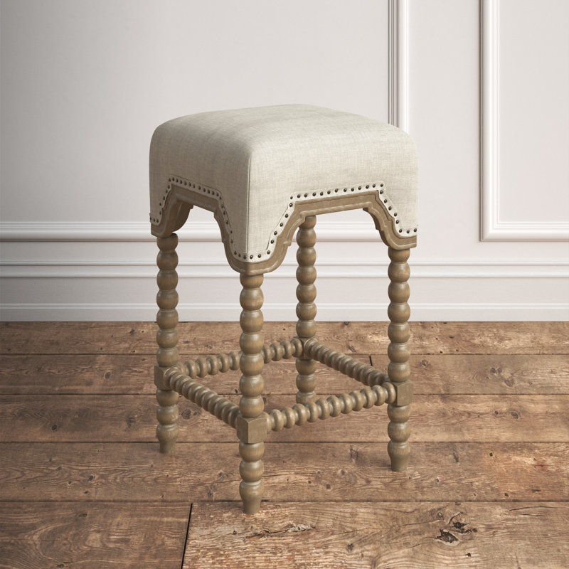 Fruge Farmhouse Solid Wood Counter Stool
