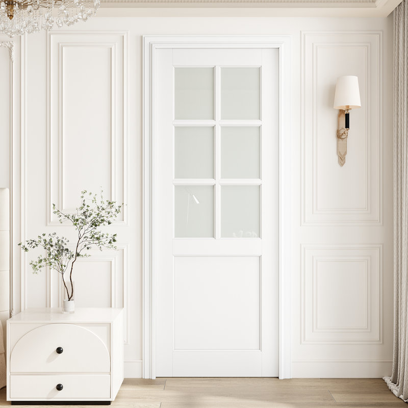 Porte intérieure en verre givré 6-Lite, 30 po x 80 po