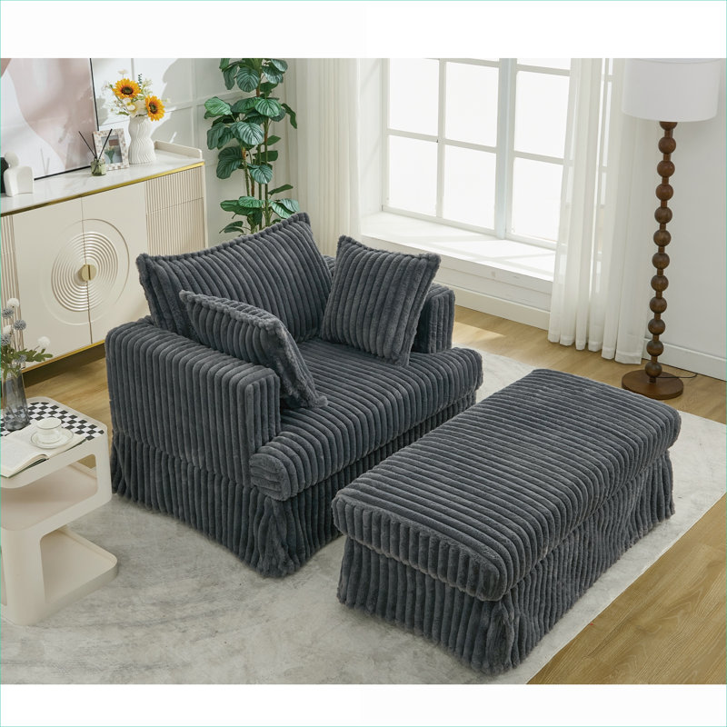 Chaise longue inclinable avec repose-pieds xpiyaer, Dark Grey