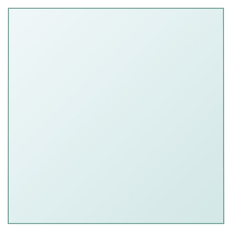 vidaXL Table Top Side Coffee Table Replacement Board Tabletop Tempered Glass, 0.2" H x 11.8" W x 11.8" D