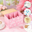 Boîte de rangement rose à tampons Bow-Print