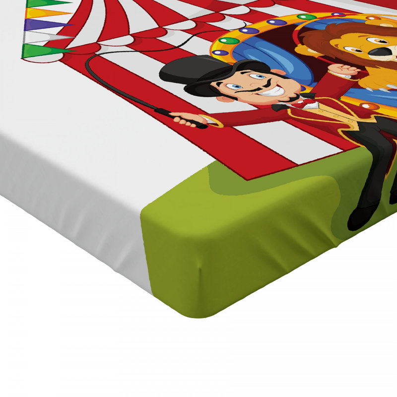 Circus Microfiber Patterned Fitted Sheet, Queen Fitted Sheet