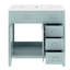 Meuble-lavabo 36 po avec lavabo, armoire de salle de bain avec tiroirs, structure solide et panneau de fibres à densité moyenne-1865647842