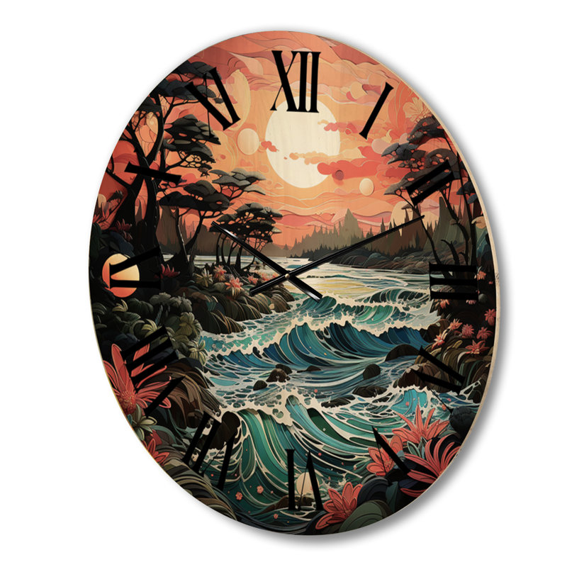 Horloge murale Kaki, Moyenne