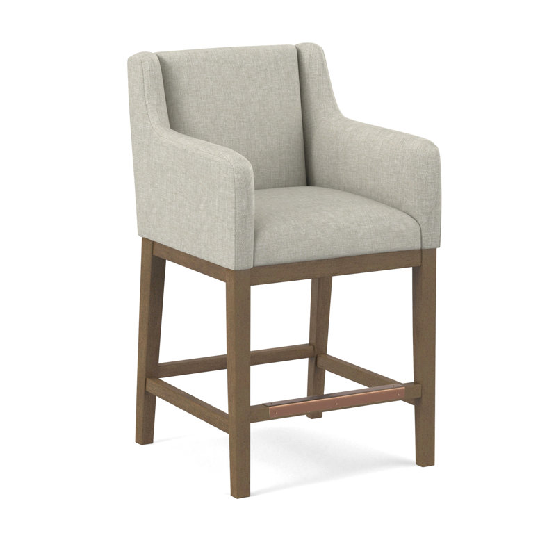 Upholstered Stool, 61630-74, Weathered Gray
