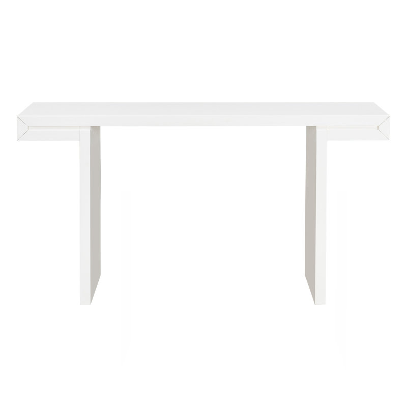 U-Style Large 60-Inch Console Table With Geometric Clean Lines Design,Stylish Entryway Table With Painted Finish And Adjustable Feet,Suitable For Living Room,Entryway,Hallway.