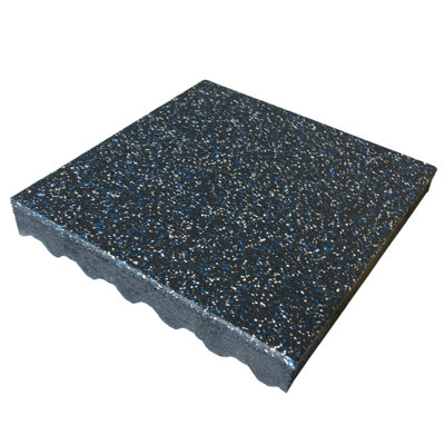 Eco-Safety Interlocking Playground Tiles 19.5'' L x 19.5'' W x 3