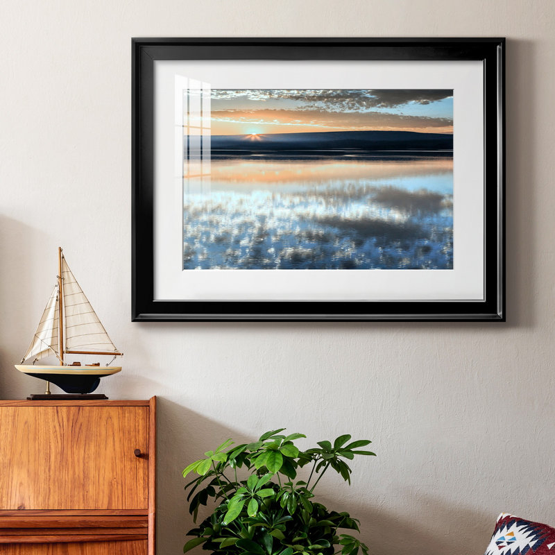 Serene Sunrise - Photographie avec cadre photo, Noir, H 18,5 po x l 24,5 po x P 1,5 po
