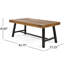 Table basse en bois - industrielle moderne avec lattes et panneaux de lattes captivants, 46,45 po x 24,47 po x 17,99 po