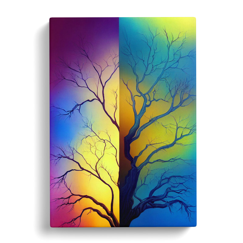 CAN-V0523-2563X Tree Colours Vol.2 - Wrapped Canvas Print, 60cm H x 40cm W x 3cm D