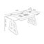 Bureau à 2 tiroirs noir + brun-noisette réglable en hauteur massif + bois manufacturé + acier-108218806