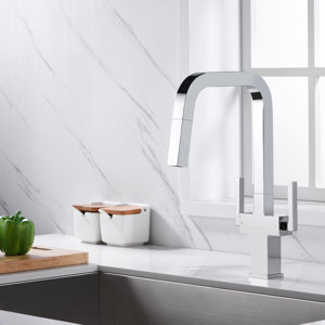 Pull Down Double Handle Kitchen Faucet