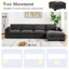 5 Modular Sectional 130", L-Shape, With High Density Foam, Side Storage, Folding Table, Dual Charging, Movement , 2 Armrest Pillows, Chenille, Colours 5 Seat, Storage Pockets,