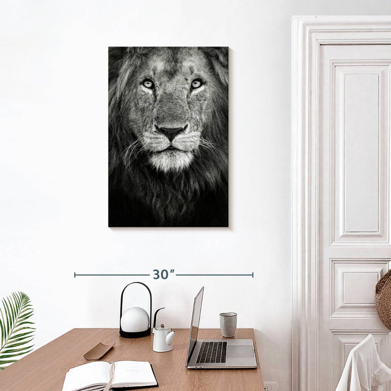 Portrait de lion royal Brampt, H 30 po x l 20 po
