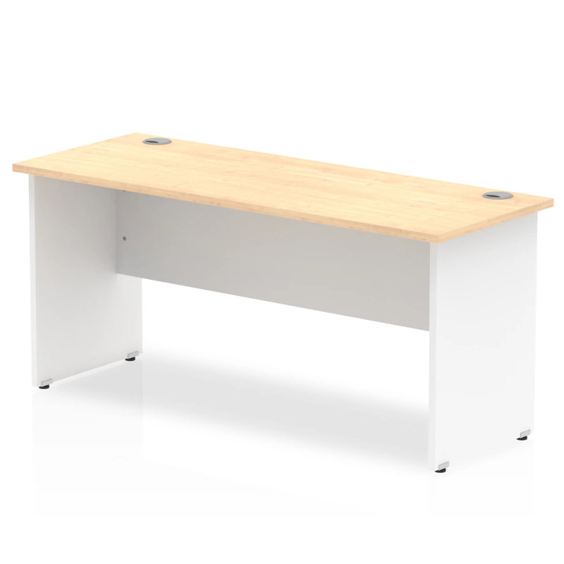 Impulse Computer Desk, White, 73cm H x 100cm W x 60cm D, Beige