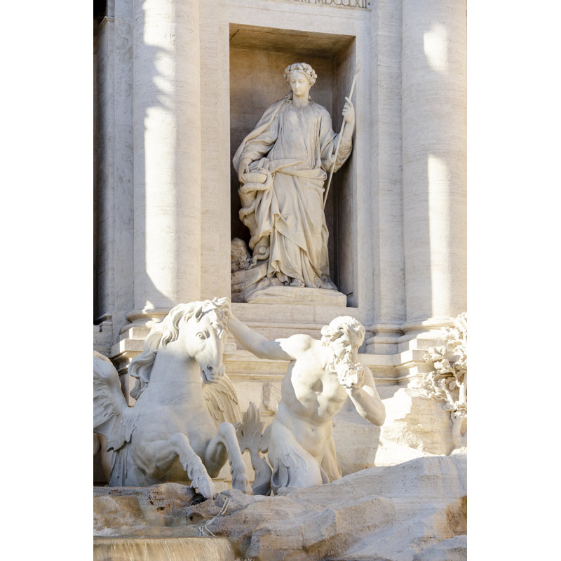 Trevi Fountain In Afternoon Light III by Laura DeNardo - Painting on Canvas, 91 cm H x 61 cm W, Wrapped Canvas