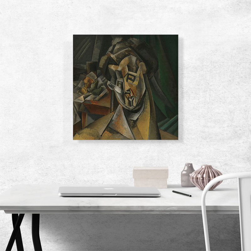 «Woman with Pears 1909» par Pablo Picasso, reproduction d'art sur toile tendue, H 18 po x l 18 po x 1,5 po