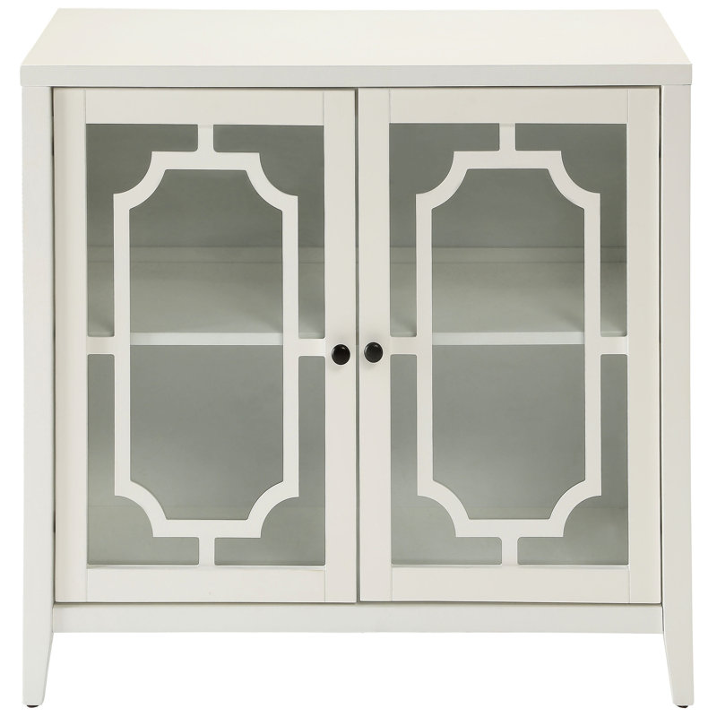 Console avec 2 espaces de rangement - Garde les articles dans des panneaux de verre