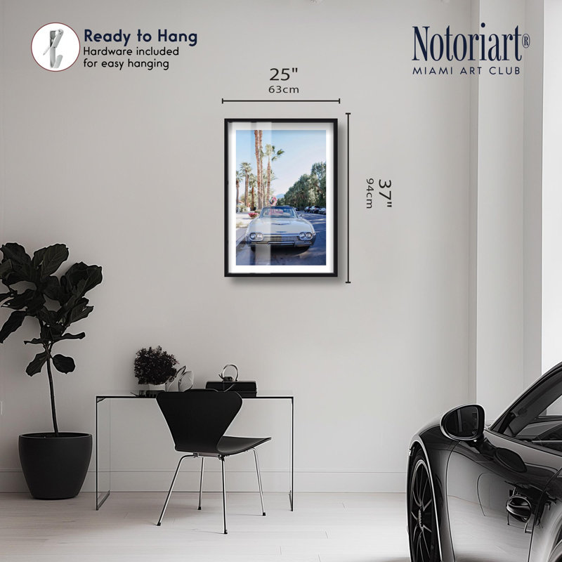 «Summer Ride Shadowbox Print» par Notoriart, H 37 po x l 25 po, Noir