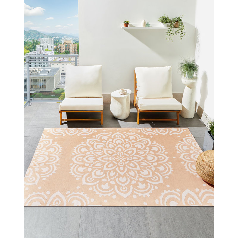 Outdoor Rug KARWAR Beige, Rectangle 160 x 230 cm