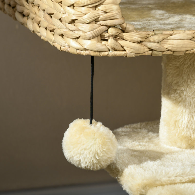 Arbre à chat pour chats d'intérieur, Beige, H 38,5 po x l 23,5 po x P 15,75 po