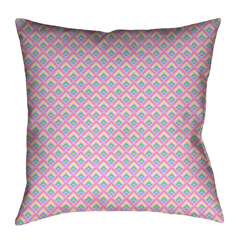 Coussin Katelyn Elizabeth, 14 po x 14 po, Rose clair, Polyester