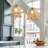 10.1"W Gold Bell-Shaped Pendant Light