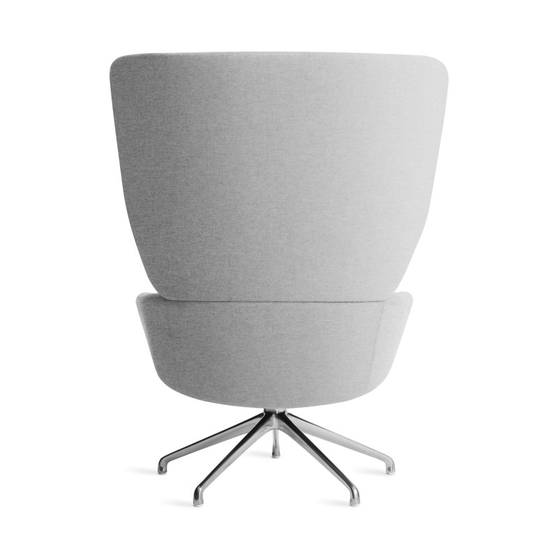 Heads Up Swivel Lounge Chair, Light Gray Wool