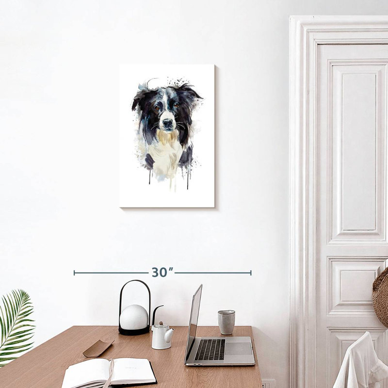 Border Collie Dog Splash, H 24 po x l 16 po