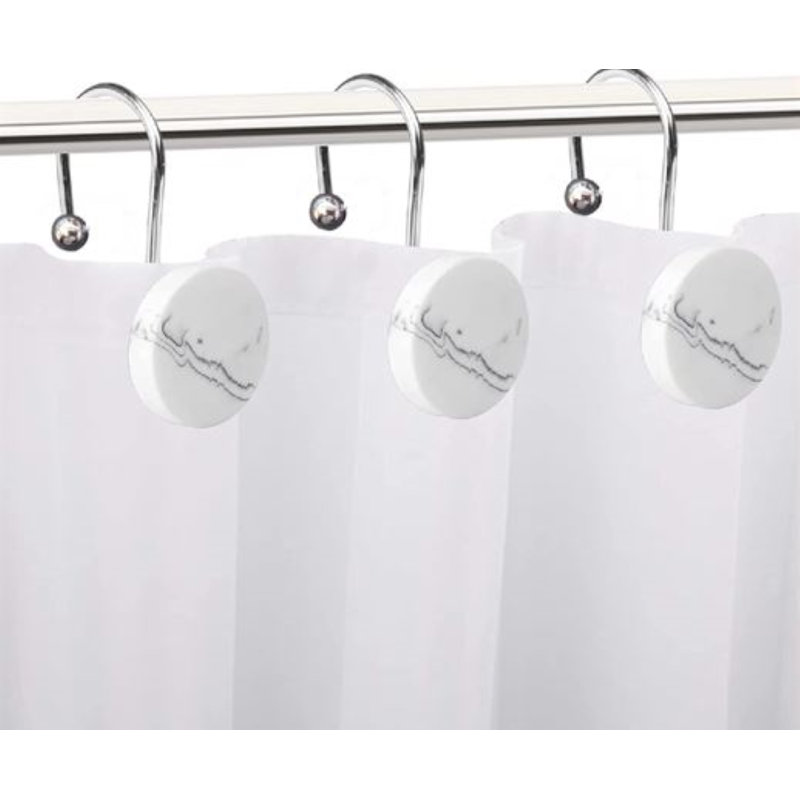 Michaelangelo Metal Shower Curtain Hook, Black