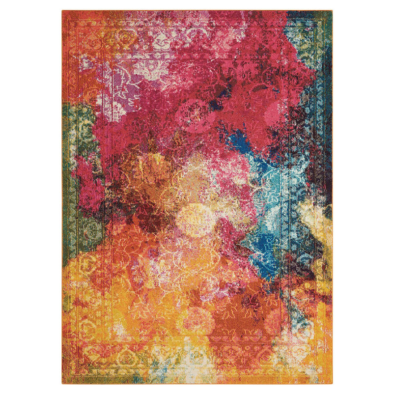 Abstract Indoor Rug, Rectangle 3'11" x 5'11"