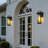Outdoor Wall Sconce Light, Matte Black Metal & Tempered Glass Shade Wall Lantern Waterproof For Porch Doorway Patio-1861895832-1860658773