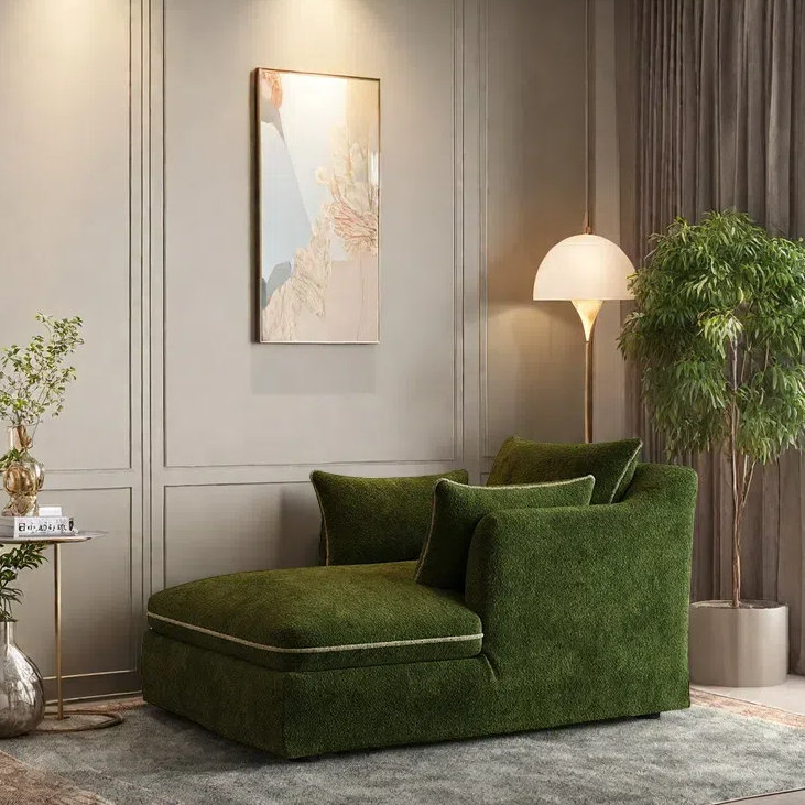 Chaise longue créative simple et créative, Vert rétro