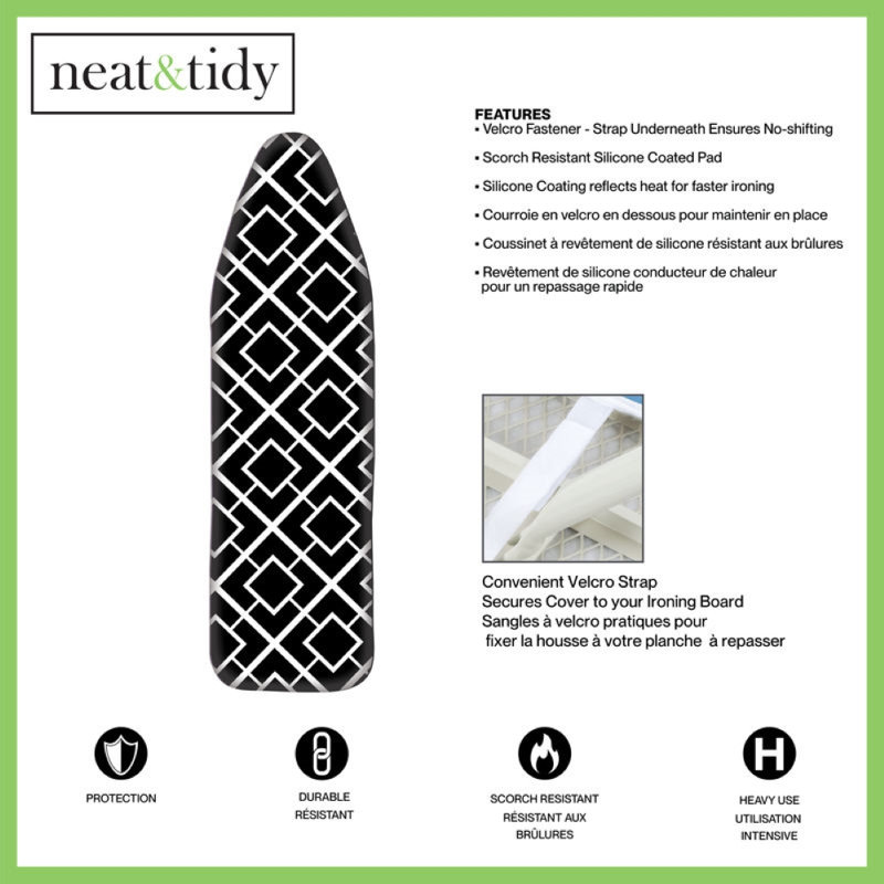 N&T Ironing Board Cover, Black