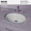 Lavabo de salle de bain ovale encastré en porcelaine vitrifiée blanc Karran Valera