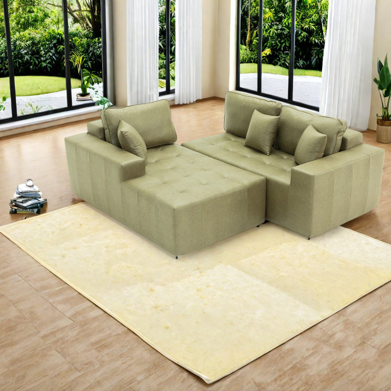 Canapé d'angle moderne en similicuir à compression pour la maison