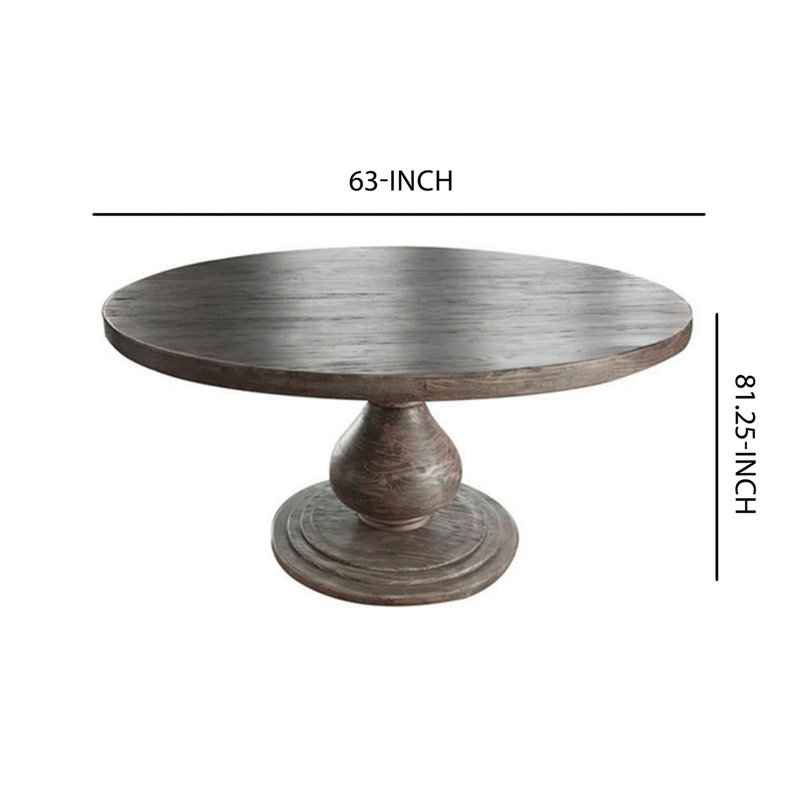 Cailem Round Solid Wood Top Dining Table