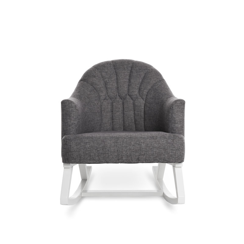 Round Back Rocking Chair, Grey