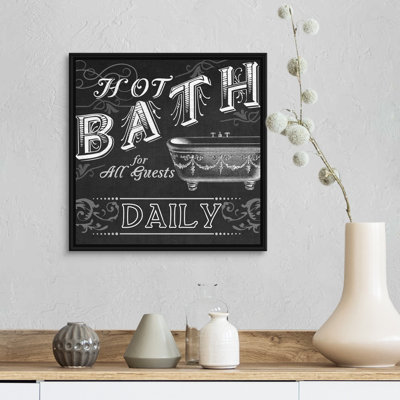 «Chalkboard Bath Signs II», reproduction d'impression sur toile