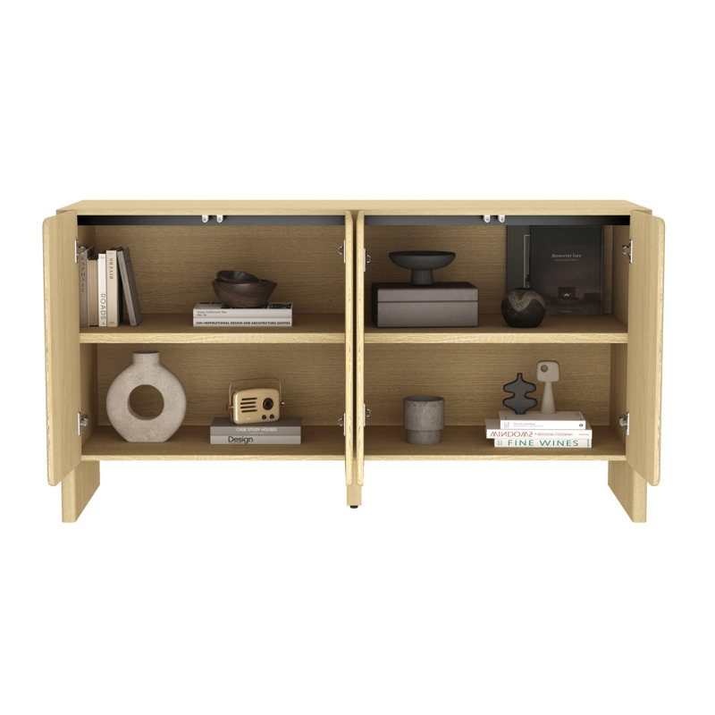 Linda 60" Sideboard In Natural Oak, Oak