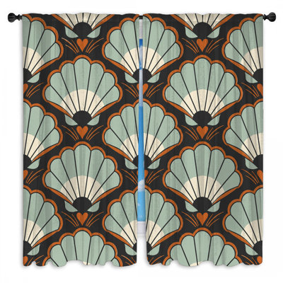 Motif de rideaux de fenêtre Art Deco