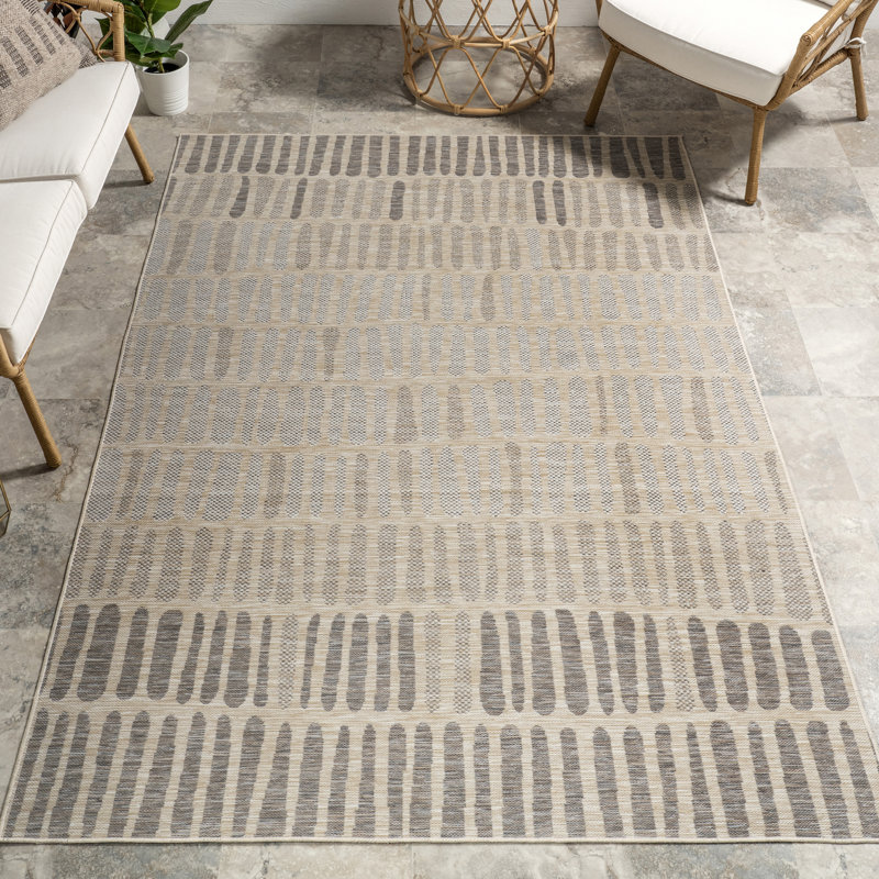 Briseis Geometric Indoor/Outdoor Area Rug, Rectangle 63" x 90"