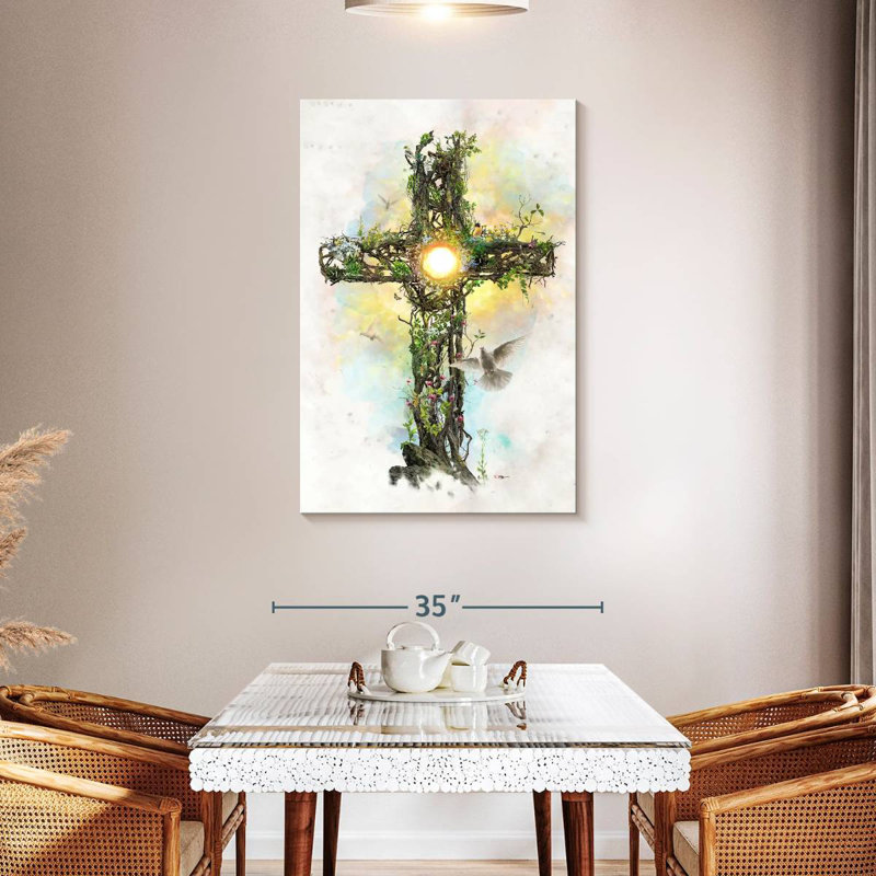 Adella, la croix du Christ, H 45 po x l 30 po