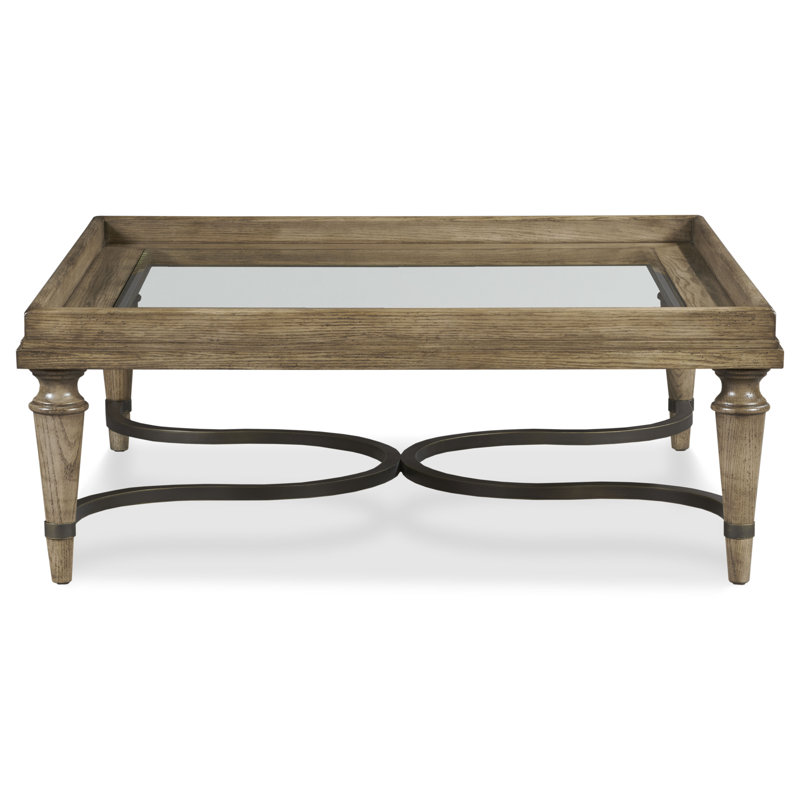 Monogram Glass Top Coffee Table