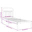 Vidaxl Bed Frame with Metal Headboard-101310397-101310379