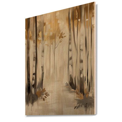 Burren I - Décoration murale en bois forêt beige