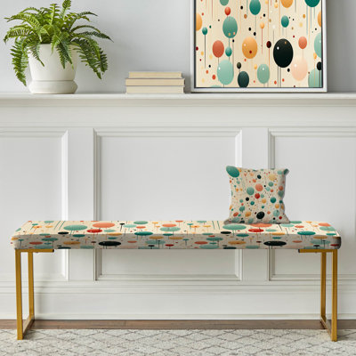 Banc rembourré or