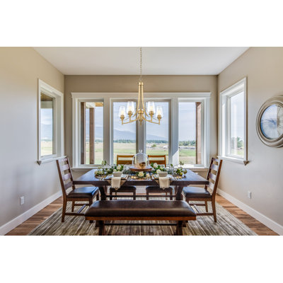 Annabell Burnished Brass 5 Light Chandelier